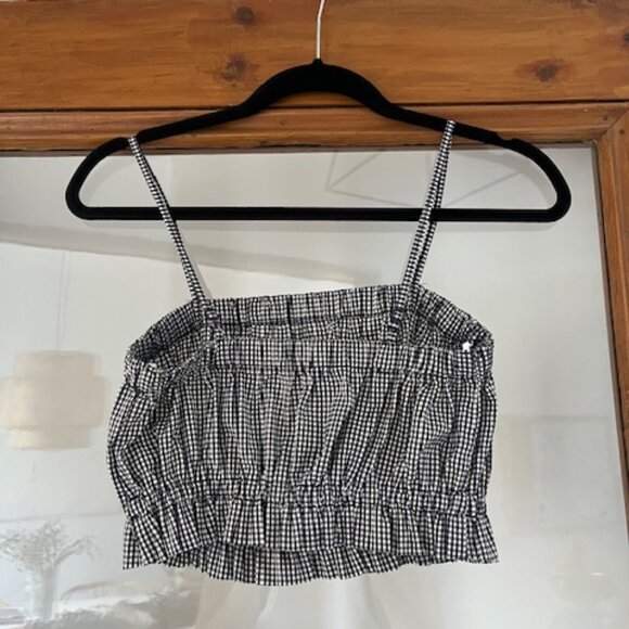 Kimchi Blue Elaina Ruffle Cropped Tank Top Gingham - Picture 3 of 3